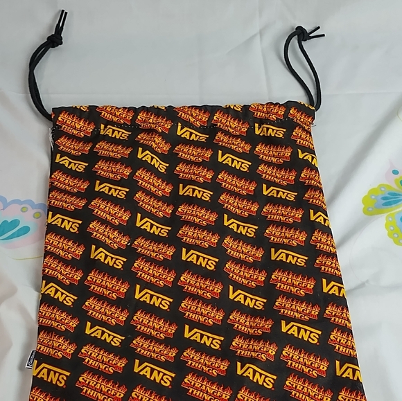 VANS X Stranger Things Bag Cinched Drawstring Canvas Shoe Pouch Skateboarding - Picture 3 of 16